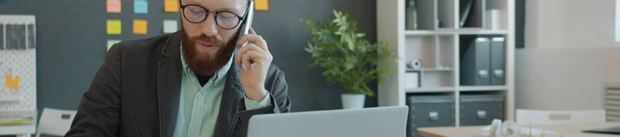 Business professional working at their desk